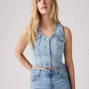 Levi's Bella Denim Corset Blue